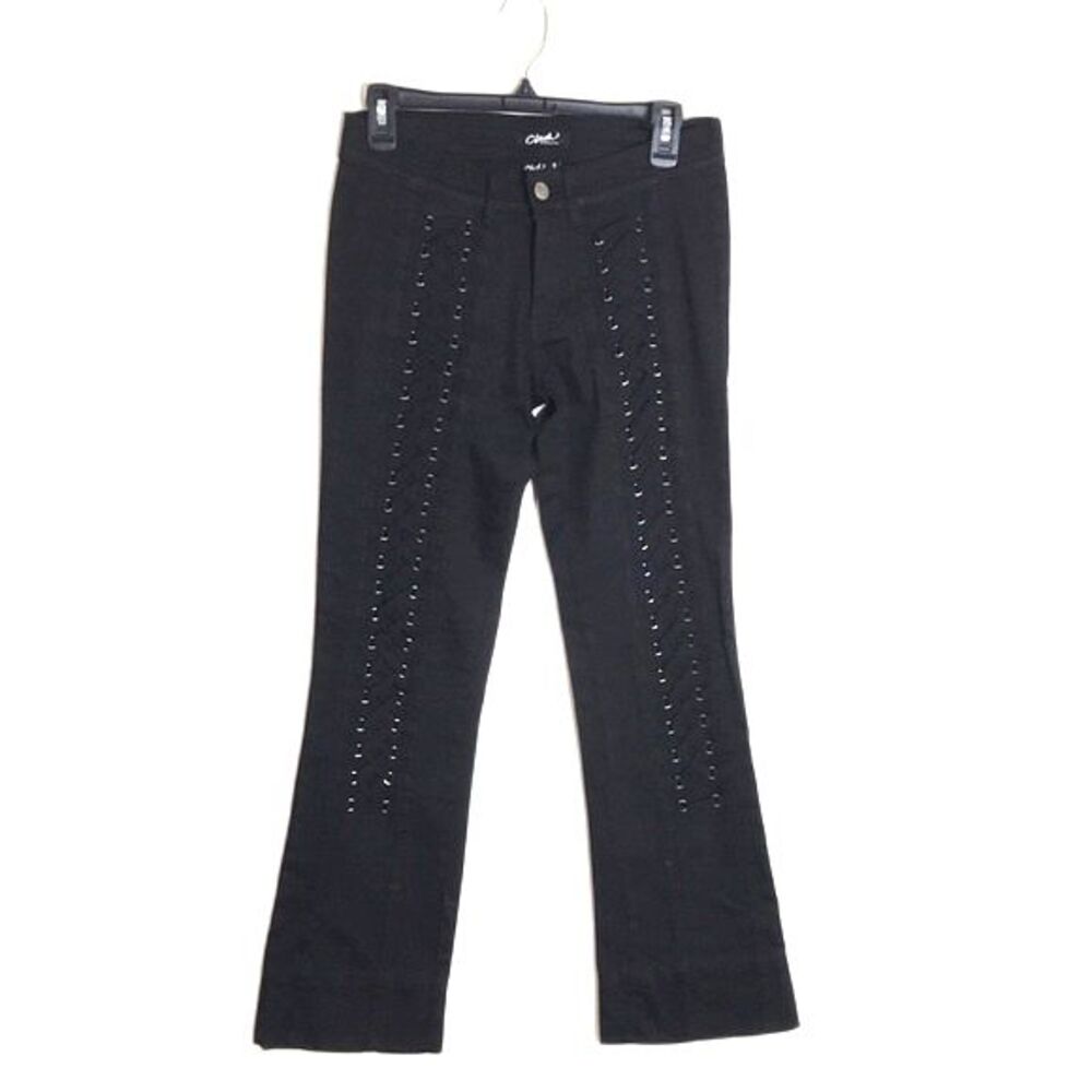 Clash jeans Usa‎ black with corset style details pants size 3 y2k